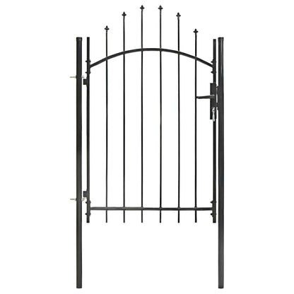 Garden Gate Steel 1x2 m Black