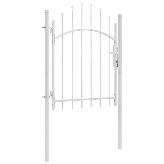 Garden Gate Steel 1x1.75 m White