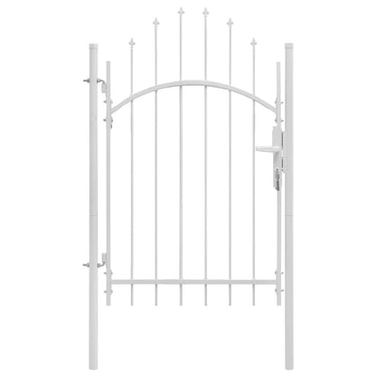 Garden Gate Steel 1x2.25 m White