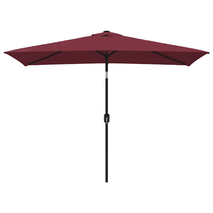 Garden Parasol with Metal Pole 300x200 cm Bordeaux Red