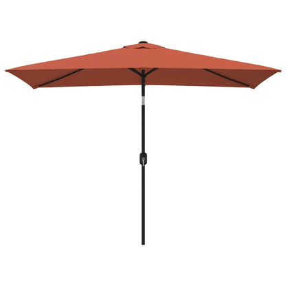 Garden Parasol with Metal Pole 300x200 cm Terracotta