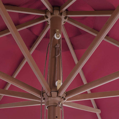 Garden Parasol with Wooden Pole 350 cm Burgundy