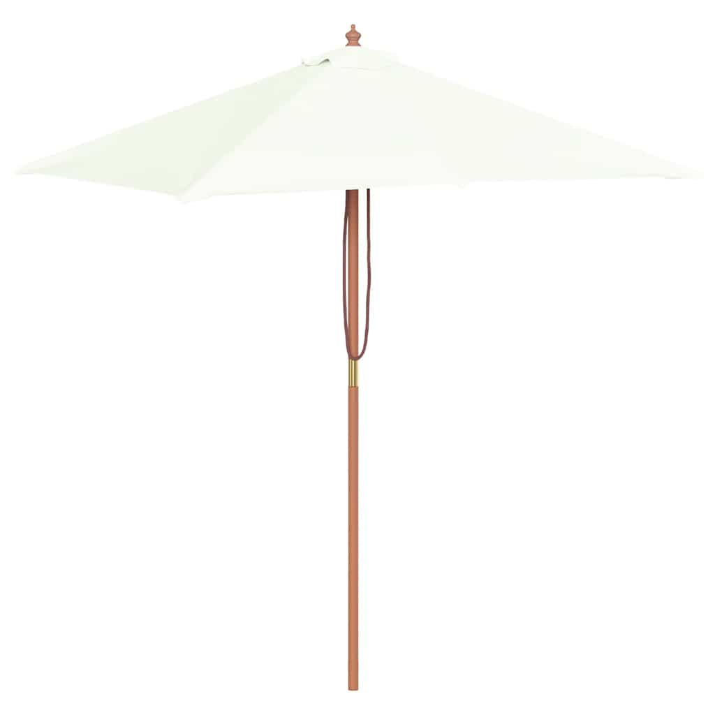 Garden Parasol with Wooden Pole 150x200 cm Sand