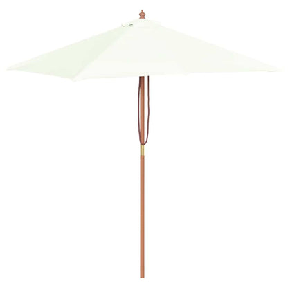 Garden Parasol with Wooden Pole 150x200 cm Sand