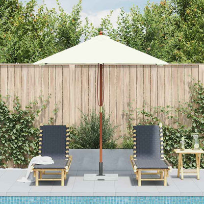 Garden Parasol with Wooden Pole 150x200 cm Sand