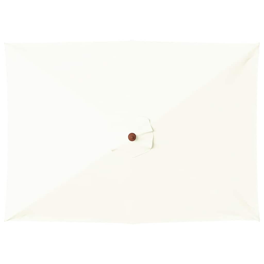 Garden Parasol with Wooden Pole 150x200 cm Sand