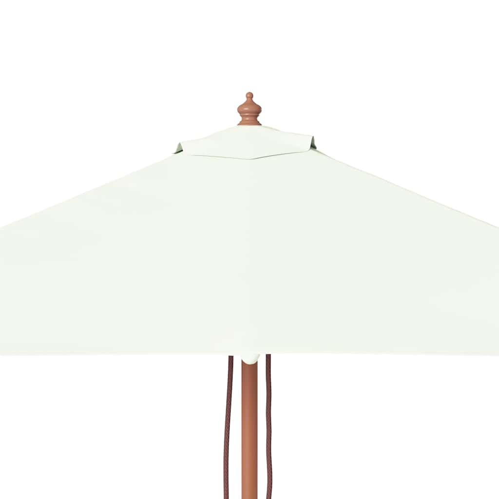 Garden Parasol with Wooden Pole 150x200 cm Sand