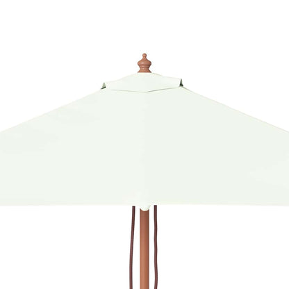 Garden Parasol with Wooden Pole 150x200 cm Sand