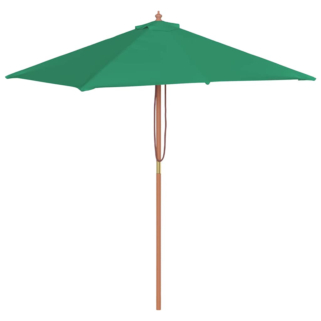 Garden Parasol with Wooden Pole 150x200 cm Green