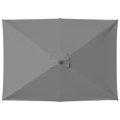 Garden Parasol with Wooden Pole 150x200 cm Anthracite