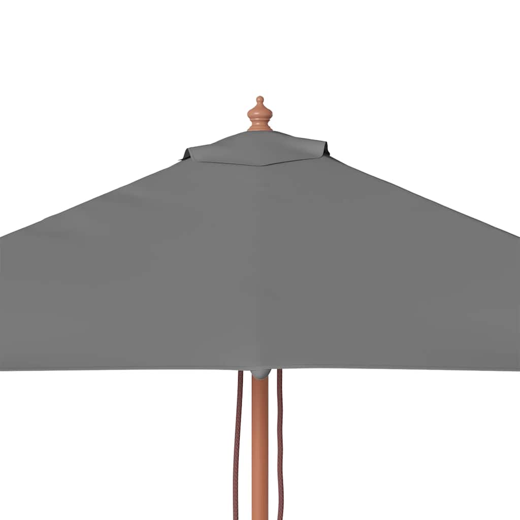 Garden Parasol with Wooden Pole 150x200 cm Anthracite