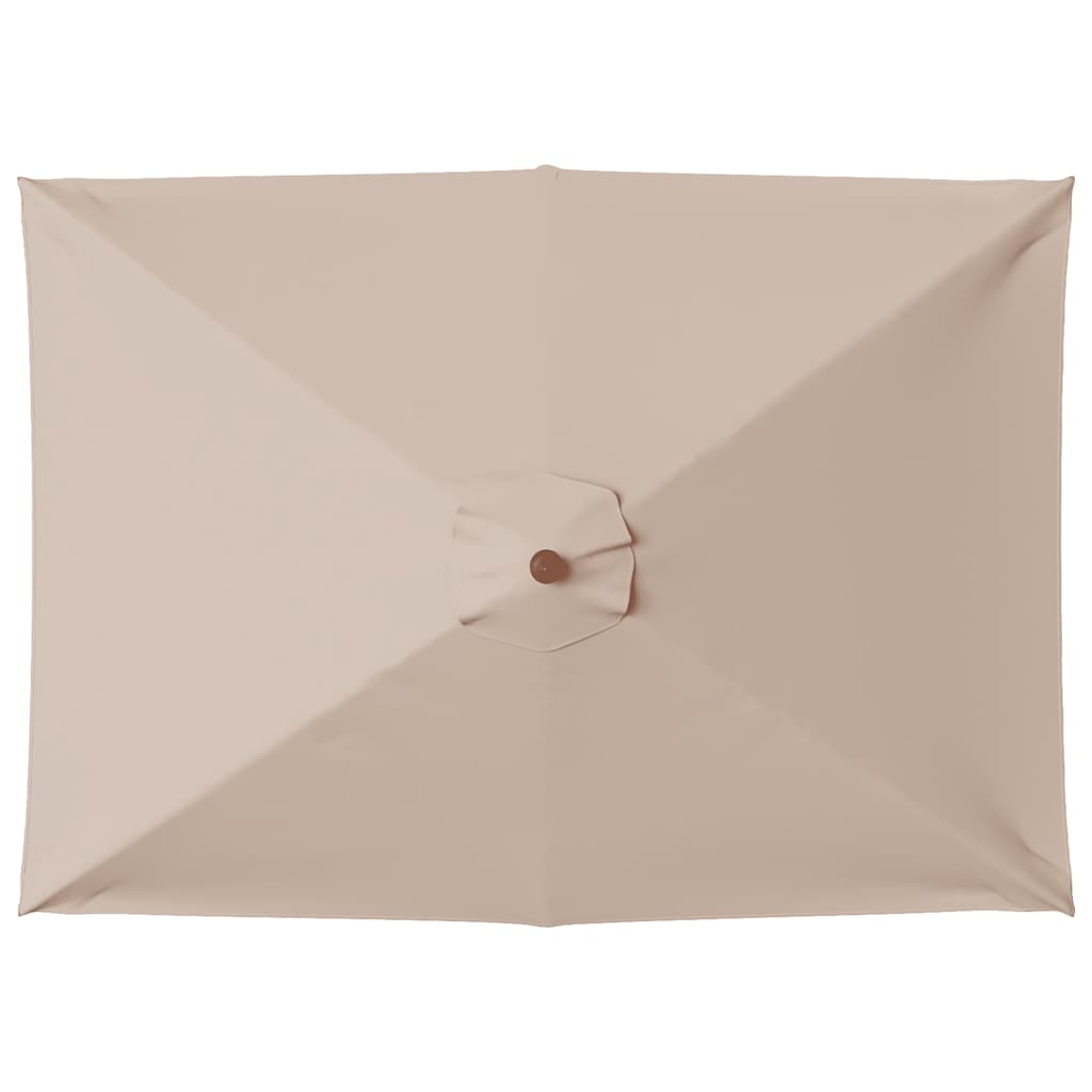 Garden Parasol with Wooden Pole 150x200 cm Taupe