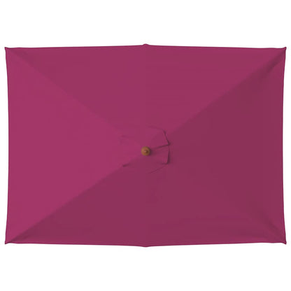 Garden Parasol with Wooden Pole 150x200 cm Bordeaux Red