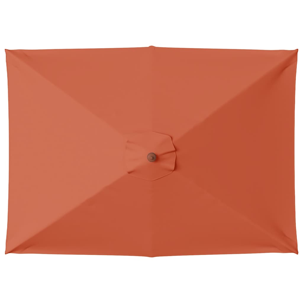 Garden Parasol with Wooden Pole 150x200 cm Terracotta