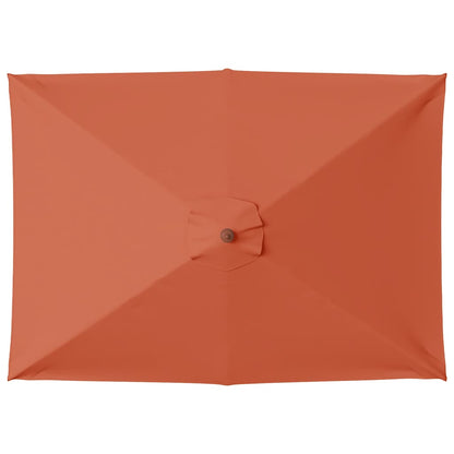 Garden Parasol with Wooden Pole 150x200 cm Terracotta