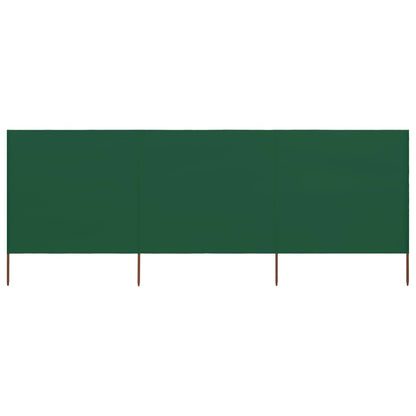 3-panel Wind Screen Fabric 400x120 cm Green