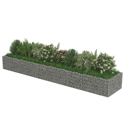 Gabion Raised Bed Galvanised Steel 450x90x50 cm