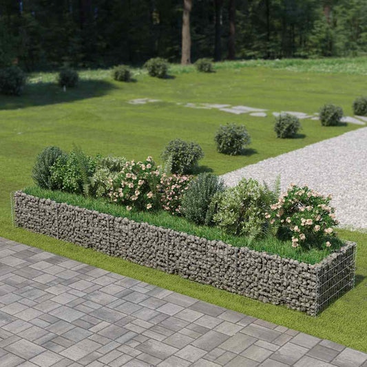Gabion Raised Bed Galvanised Steel 450x90x50 cm