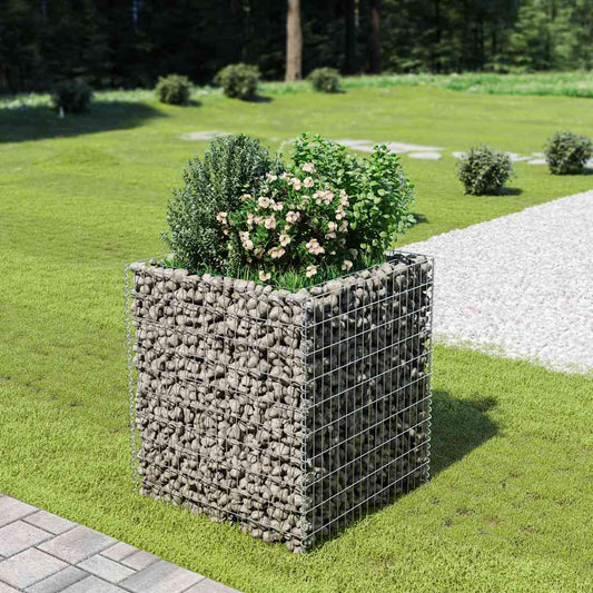 Gabion Raised Bed Galvanised Steel 90x90x100 cm