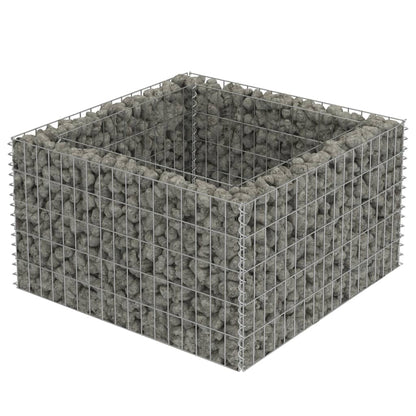 Gabion Raised Bed Galvanised Steel 90x90x50 cm