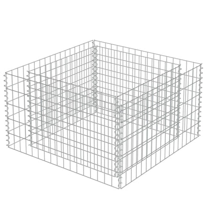 Gabion Raised Bed Galvanised Steel 90x90x50 cm