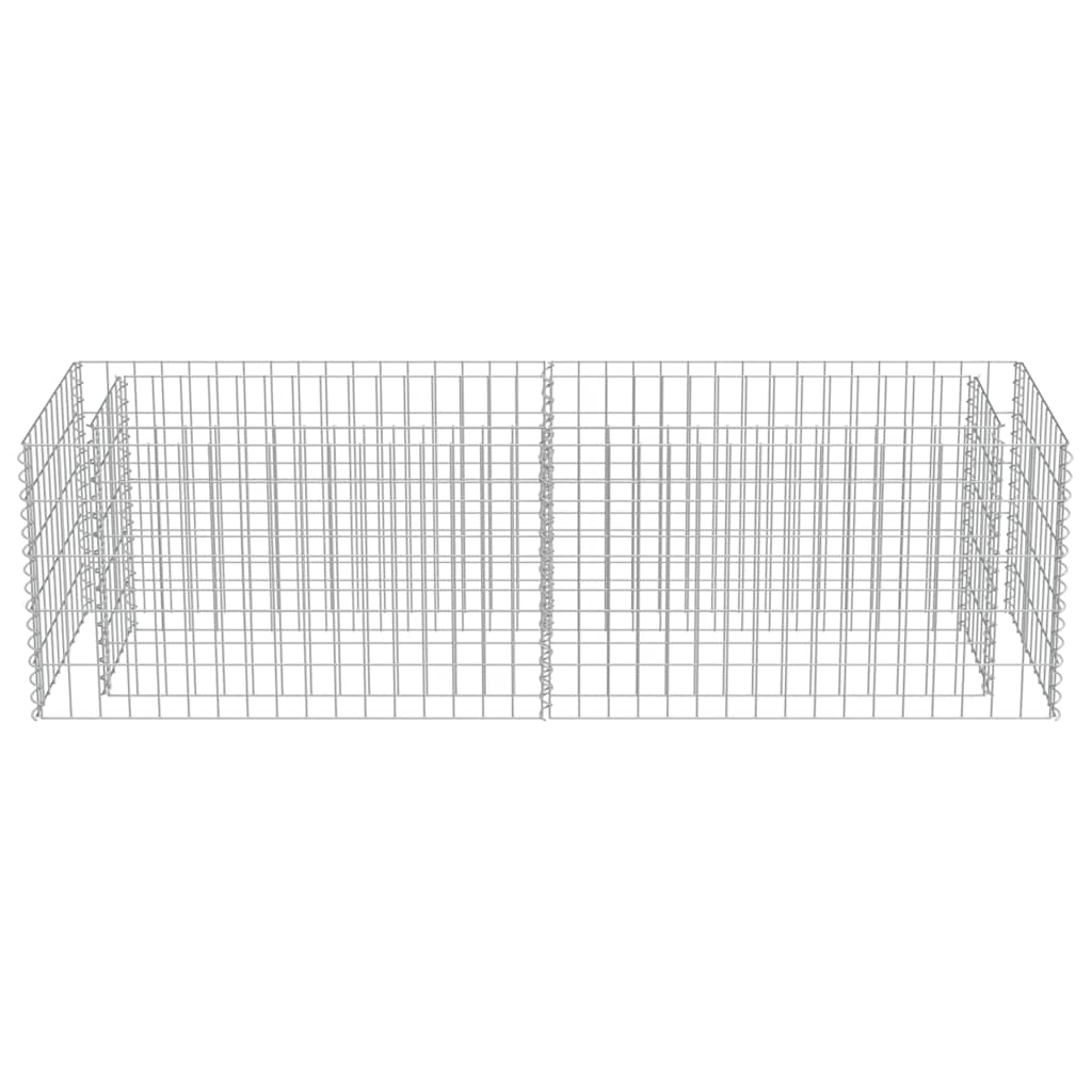 Gabion Raised Bed Galvanised Steel 180x50x50 cm