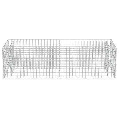Gabion Raised Bed Galvanised Steel 180x50x50 cm