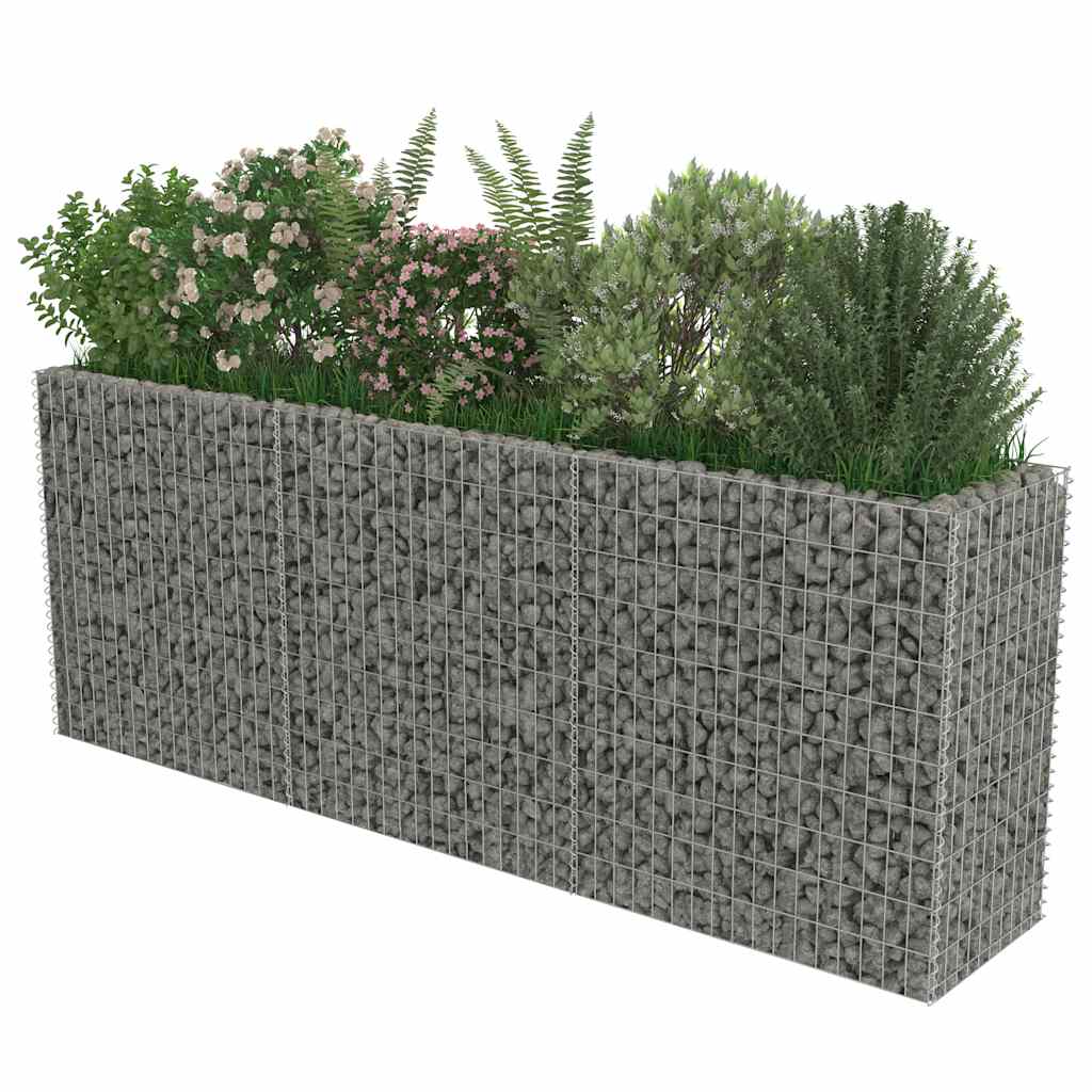 Gabion Raised Bed Galvanised Steel 270x50x100 cm