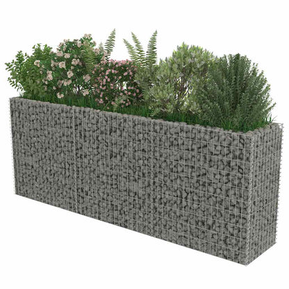 Gabion Raised Bed Galvanised Steel 270x50x100 cm