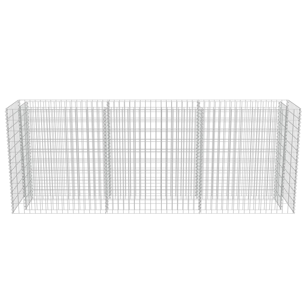 Gabion Raised Bed Galvanised Steel 270x50x100 cm