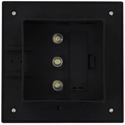 Outdoor Solar Lamps 6 pcs LED Square 12 cm Black
