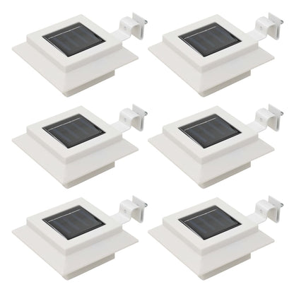 Outdoor Solar Lamps 6 pcs LED Square 12 cm White
