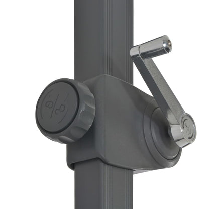 Cantilever Garden Parasol with Aluminium Pole Taupe 300 cm