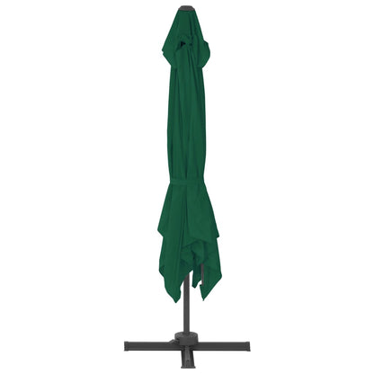 Cantilever Garden Parasol with Aluminium Pole Green 300x300 cm