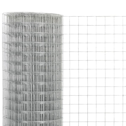Chicken Wire Fence Galvanised Steel 10x1.5 m Silver