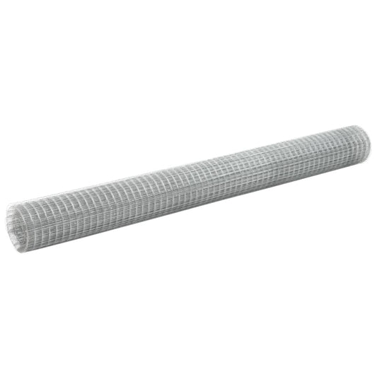 Chicken Wire Fence Galvanised Steel 10x1.5 m Silver