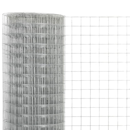 Chicken Wire Fence Galvanised Steel 10x1.5 m Silver
