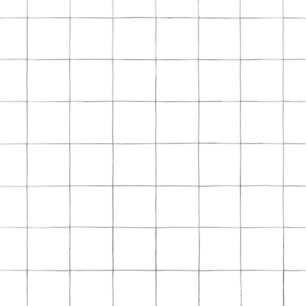 Chicken Wire Fence Galvanised Steel 25x1.5 m Silver