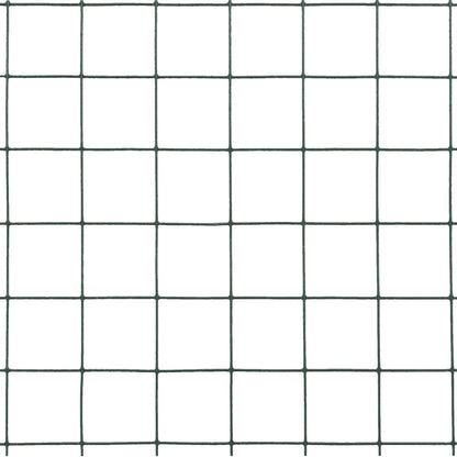 Chicken Wire Fence Steel with PVC Coating 25x0.5 m Green