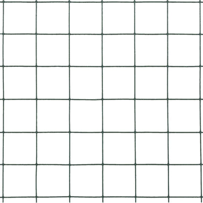 Chicken Wire Fence Steel with PVC Coating 25x0.5 m Green