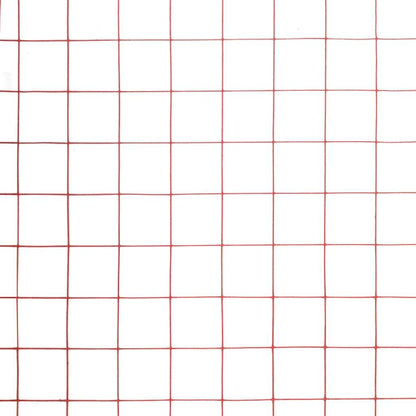 Chicken Wire Fence Steel with PVC Coating 10x1 m Red