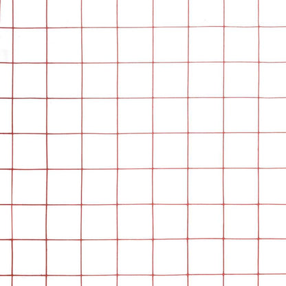 Chicken Wire Fence Steel with PVC Coating 10x1 m Red