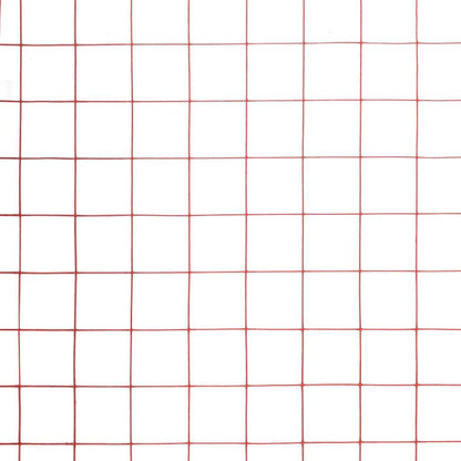 Chicken Wire Fence Steel with PVC Coating 25x1.5 m Red