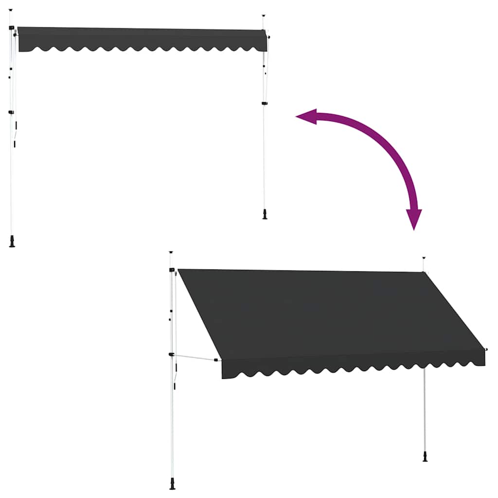Manual Retractable Awning 400 cm Anthracite