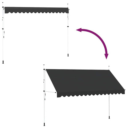 Manual Retractable Awning 400 cm Anthracite