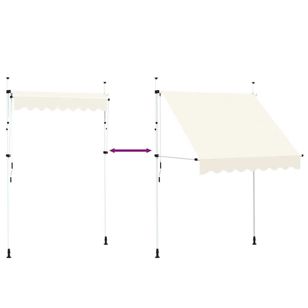 Manual Retractable Awning 200 cm Cream