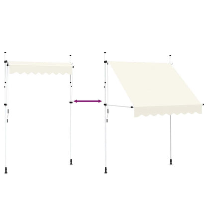 Manual Retractable Awning 200 cm Cream