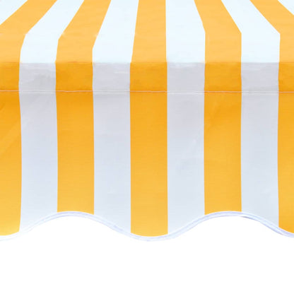 Awning Top Sunshade Canvas Orange & White 500x300 cm