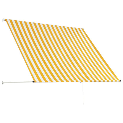 Retractable Awning 200x150 cm Yellow and White