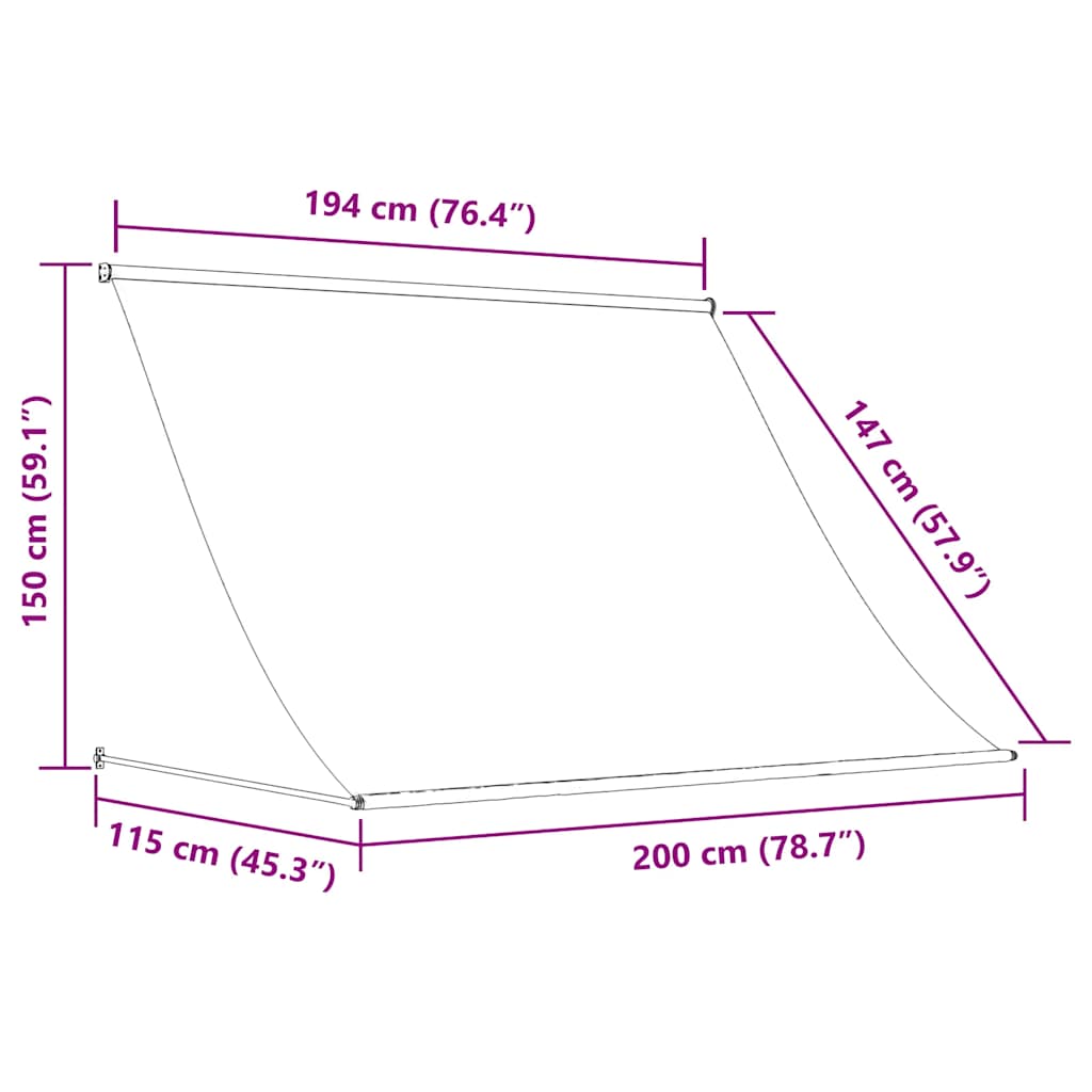 Retractable Awning 200x150 cm Yellow and White